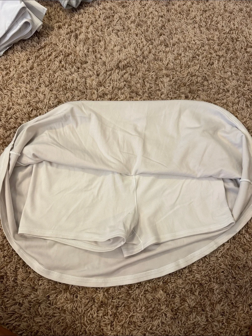 White V-Waist Active Skater Skirt